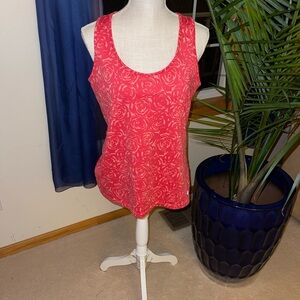 Fila Orange Rose Pattern Tank Top
